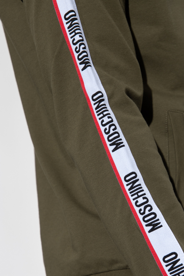 Green Hoodie with logo Moschino - Le Greca panelled track
